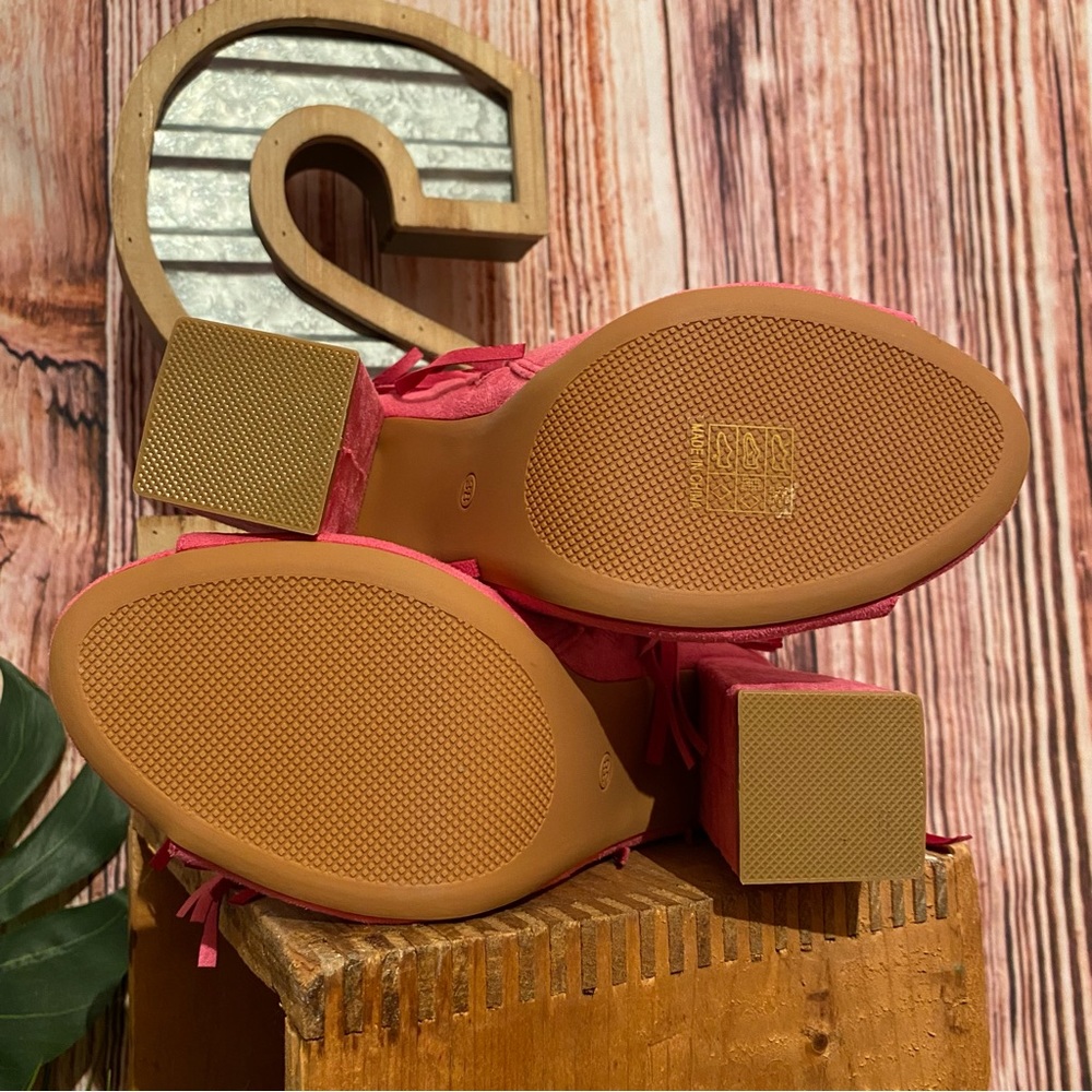 Fuschia Fringe Ankle Bootie - Picture 7 of 15